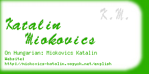 katalin miokovics business card